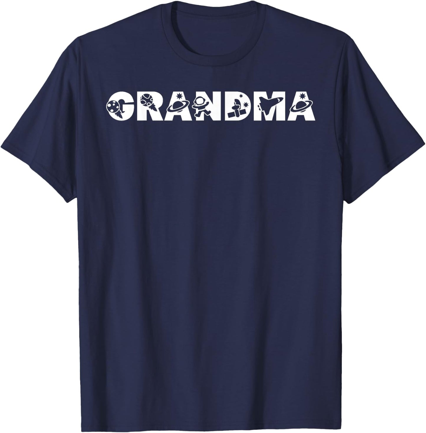 Funny Grandma Space Astronaut Birthday Party T-Shirt - T-Shirt | Navy