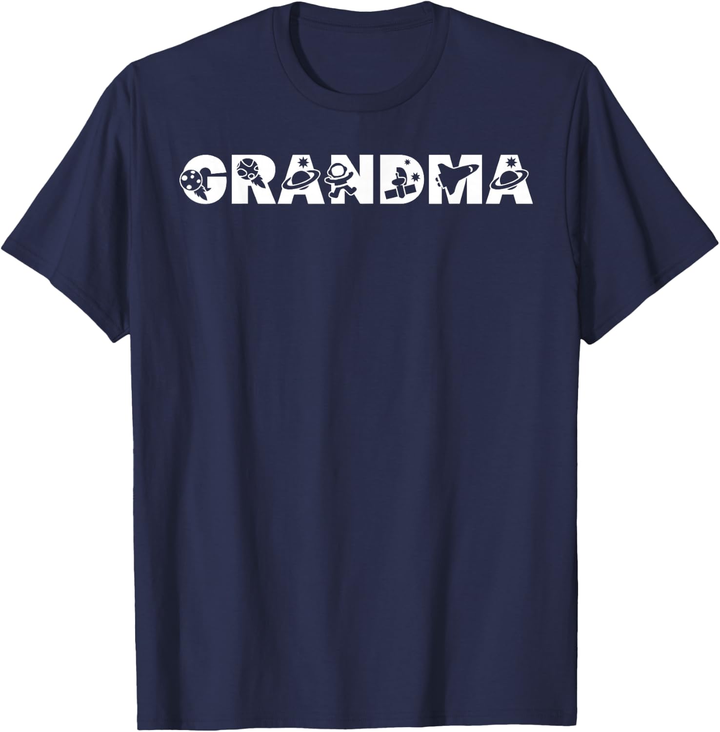 Funny Grandma Space Astronaut Birthday Party T-Shirt - T-Shirt | Navy