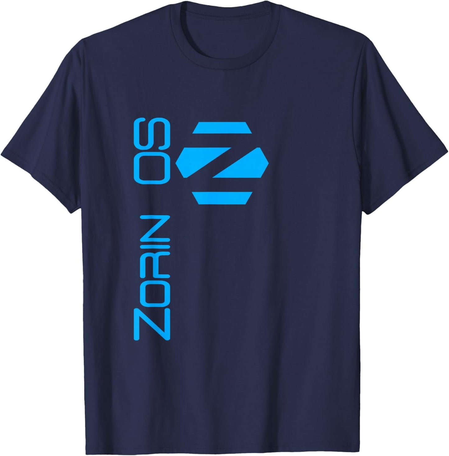 Linux Zorin OS with Tagline and Logo Open Source Os T-Shirt - T-Shirt | Navy