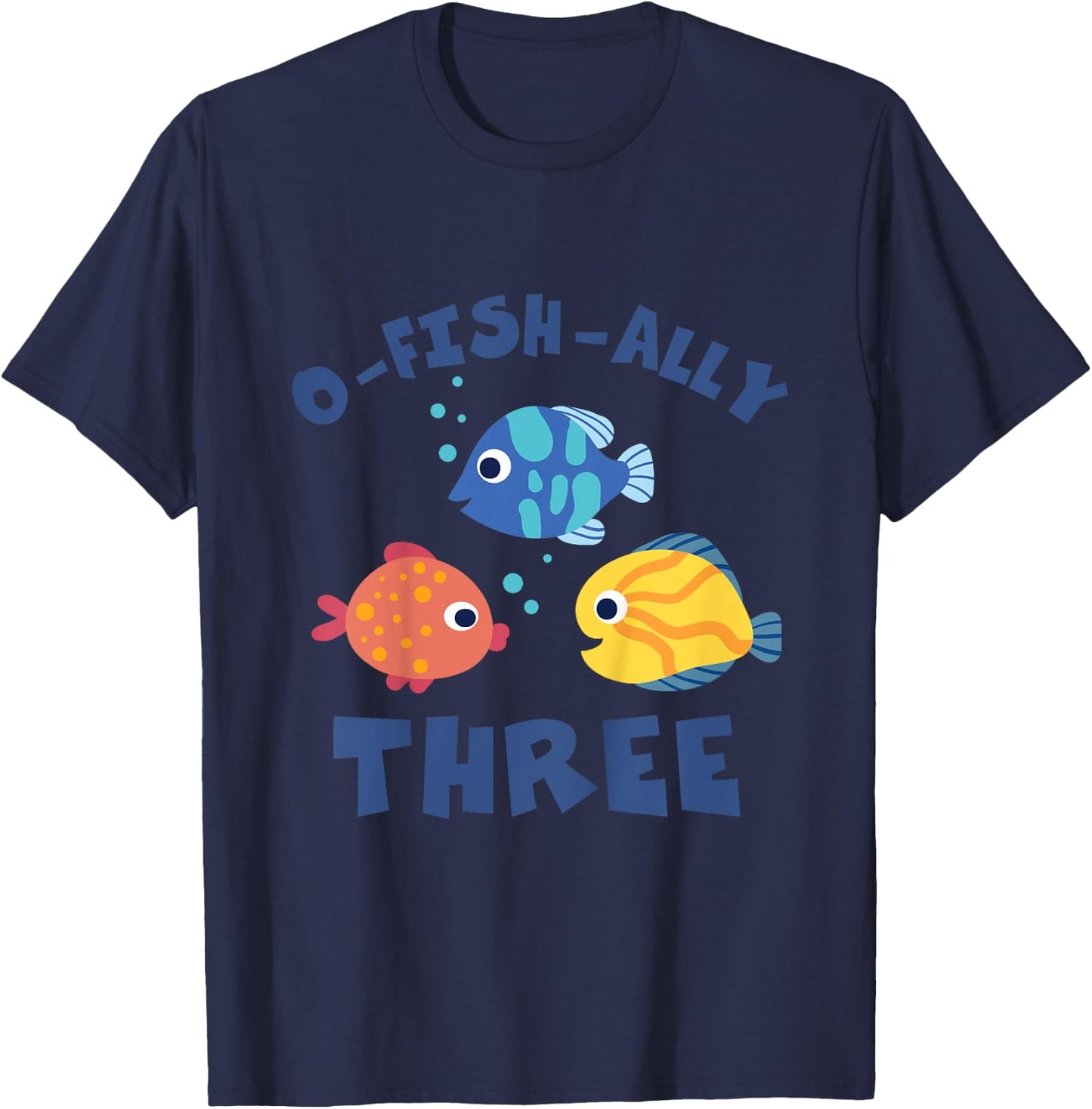 Kids 3rd Birthday Shirt Ofishally 3 Gift Three Year Old Boy T-Shirt - T-Shirt | Navy