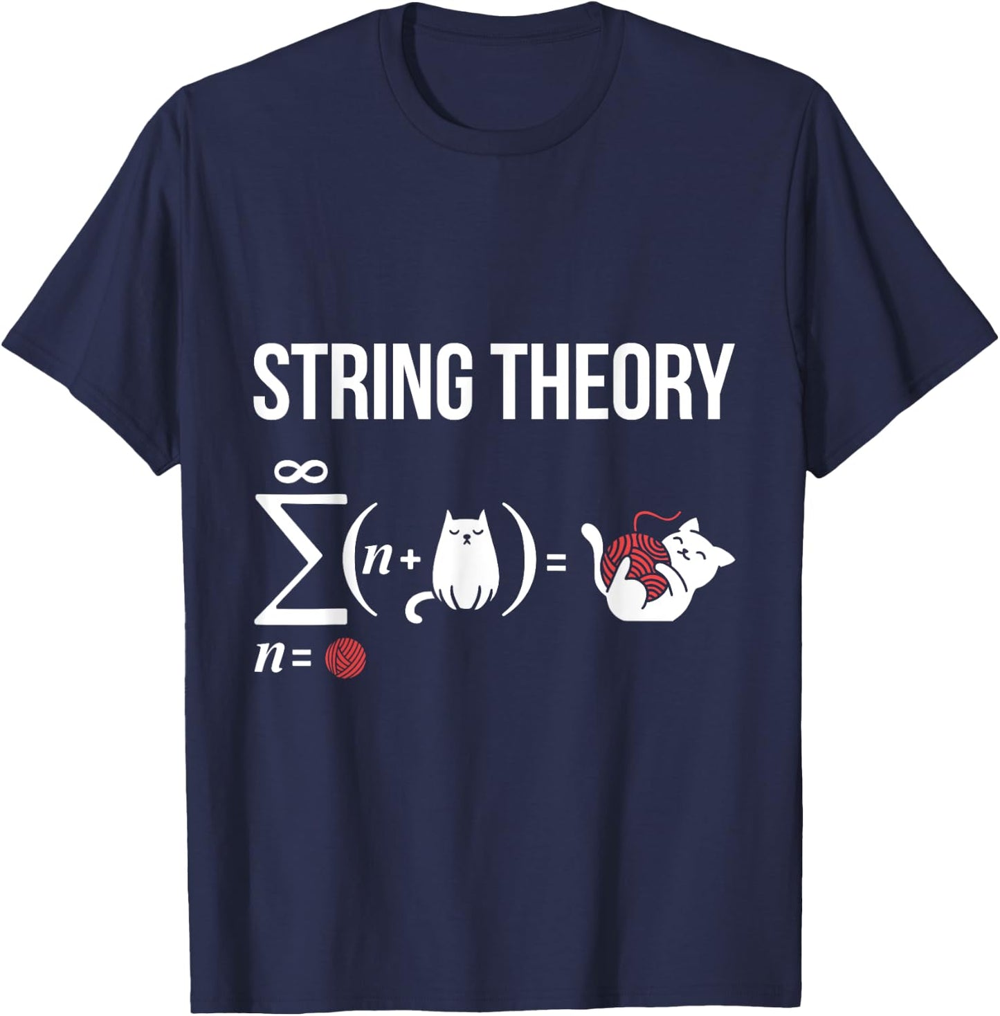 Nerd Physics Student Science Stringtheory T-Shirt - T-Shirt | Navy