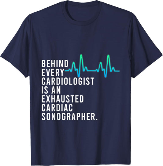 Cardiac Sonographer Echo Tech Mentors RDCS T-Shirt - T-Shirt | Navy