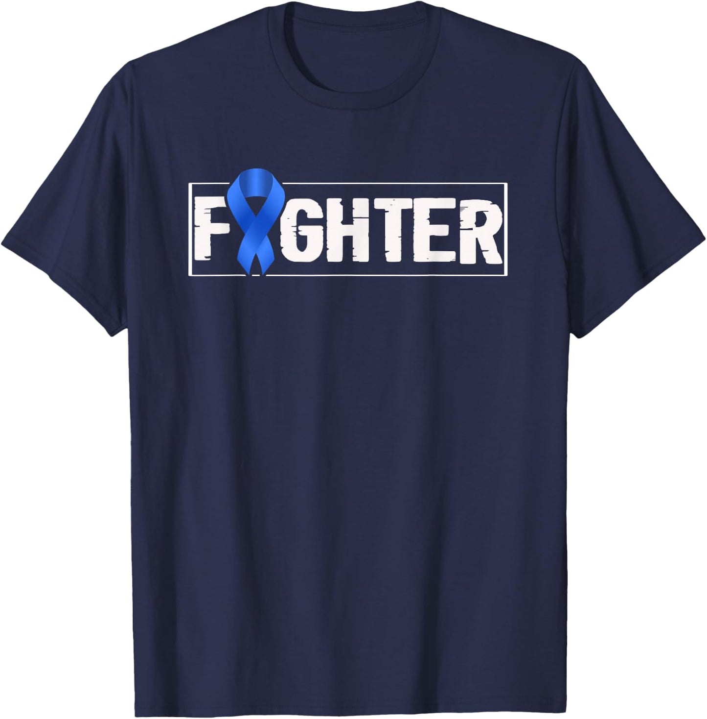 Child Abuse Prevention Month Fighter Awareness Blue Ribbon T-Shirt - T-Shirt | Navy