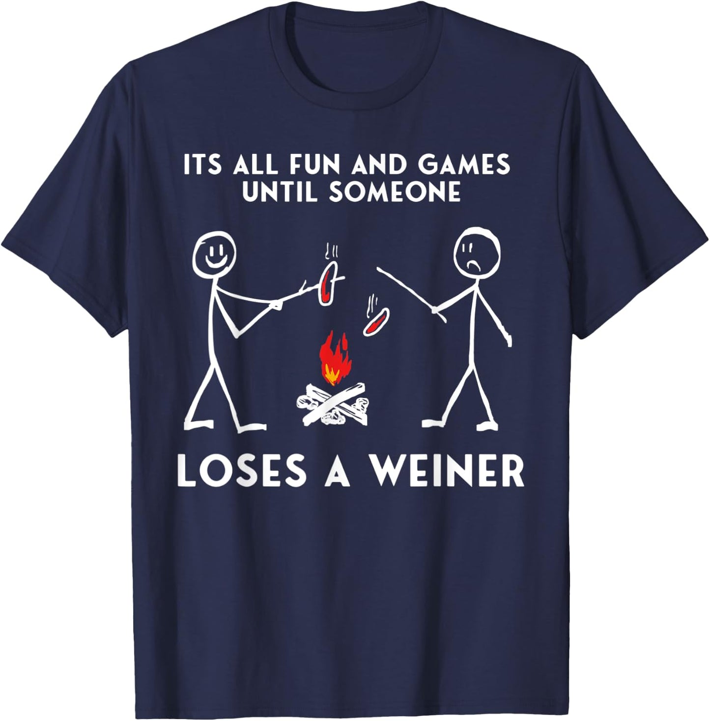 Funny Camping Mountains Outdoor Campfire Men Women Gift T-Shirt - T-Shirt | Navy