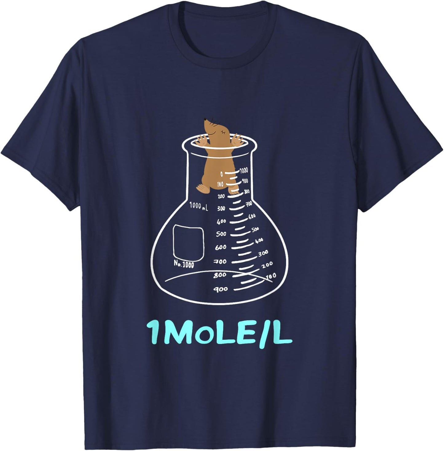 Elements Scientist periodic Table Student Funny 1 Mole/L T-Shirt - T-Shirt | Navy