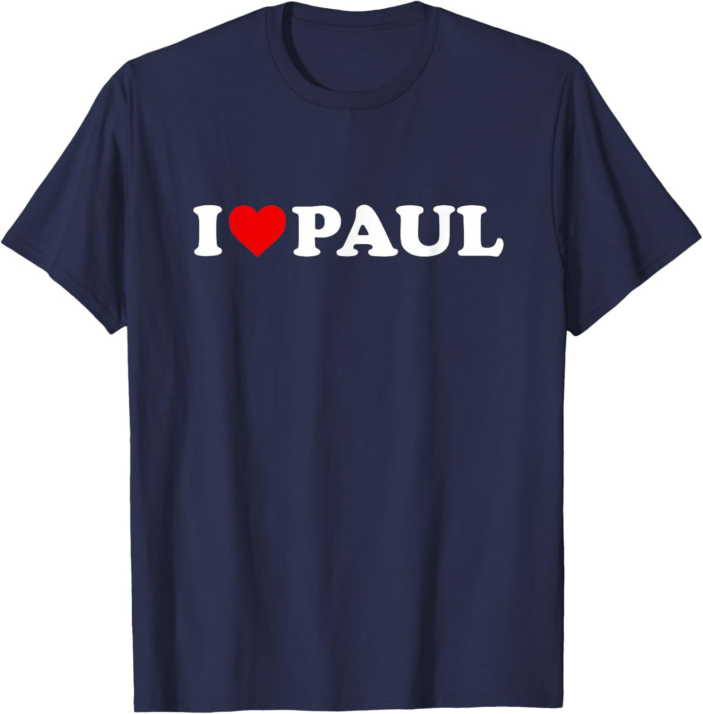 I Love Paul - Heart T-Shirt - T-Shirt | Navy