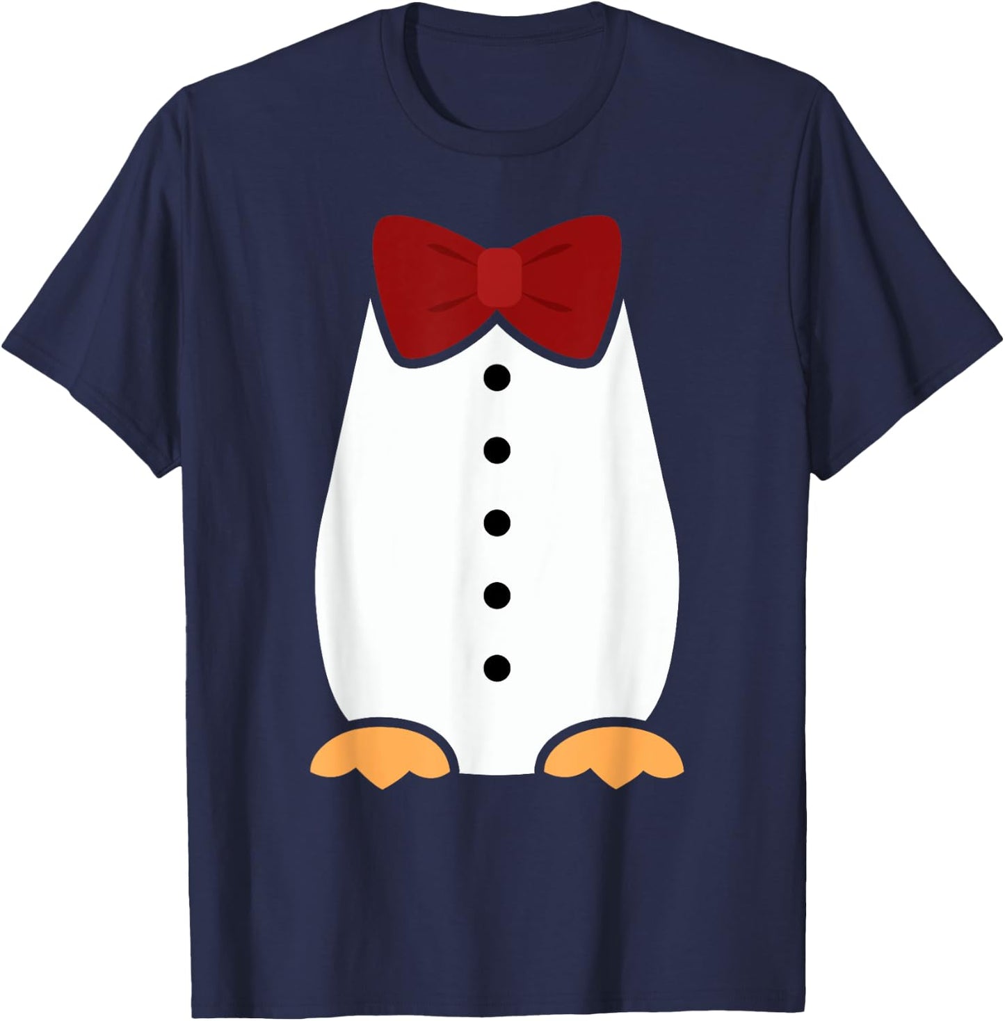 Penguin Tuxedo Funny Costume Halloween Outfit Bow Tie T-Shirt - T-Shirt | Navy