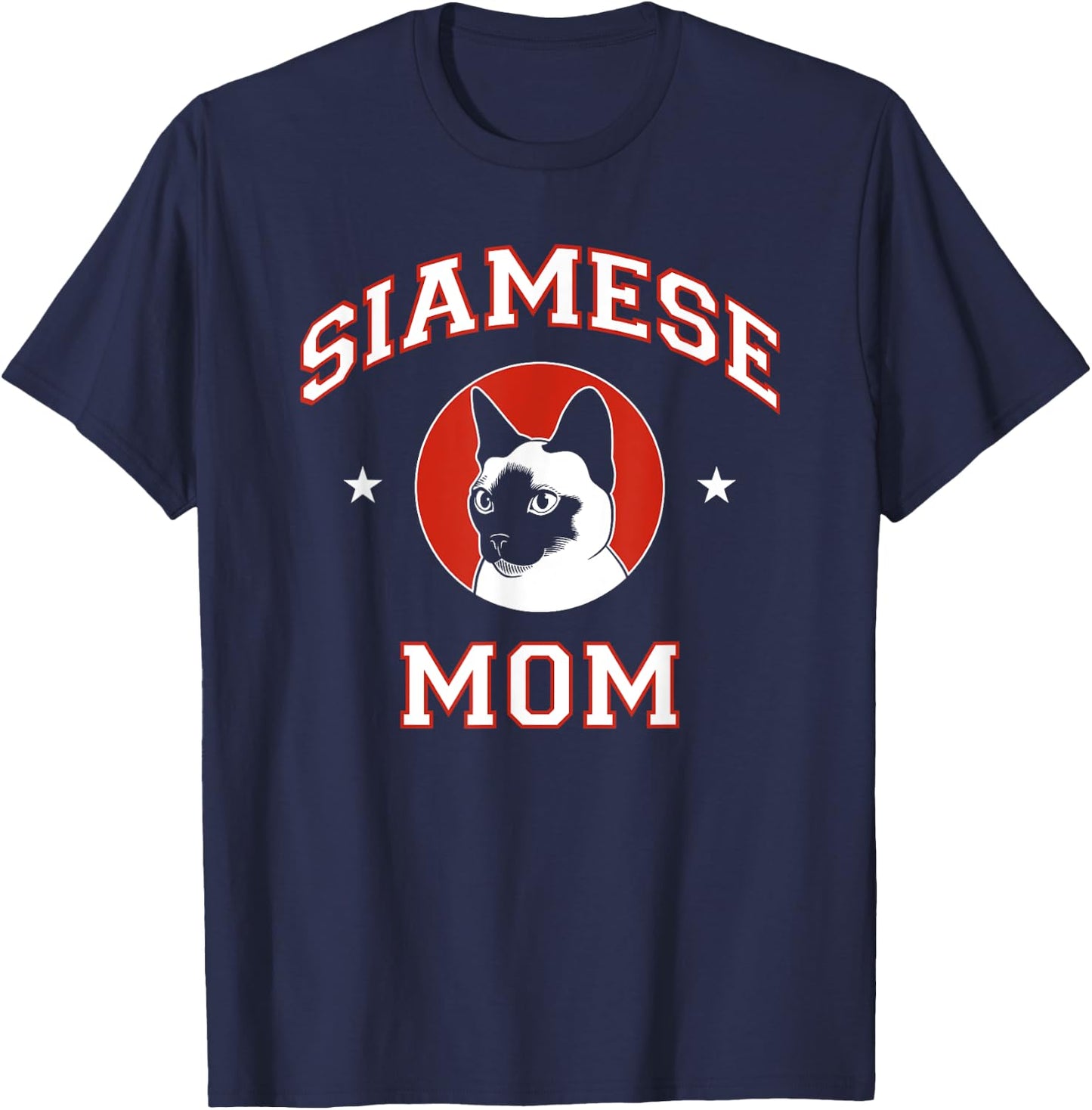 Siamese Cat Mom T-Shirt - T-Shirt | Navy