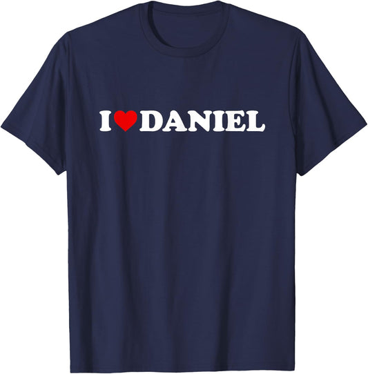 I Love Daniel - Heart T-Shirt - T-Shirt | Navy