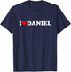 I Love Daniel - Heart T-Shirt - T-Shirt | Navy