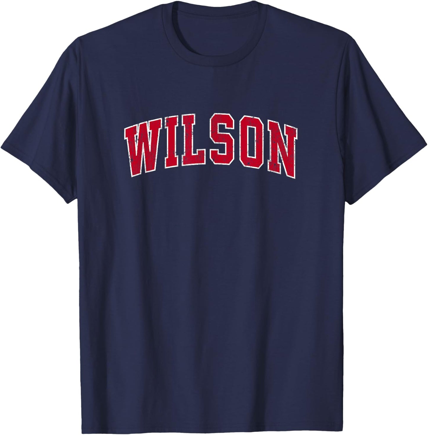 Wilson North Carolina NC Vintage Sports Design Red Design T-Shirt - T-Shirt | Navy