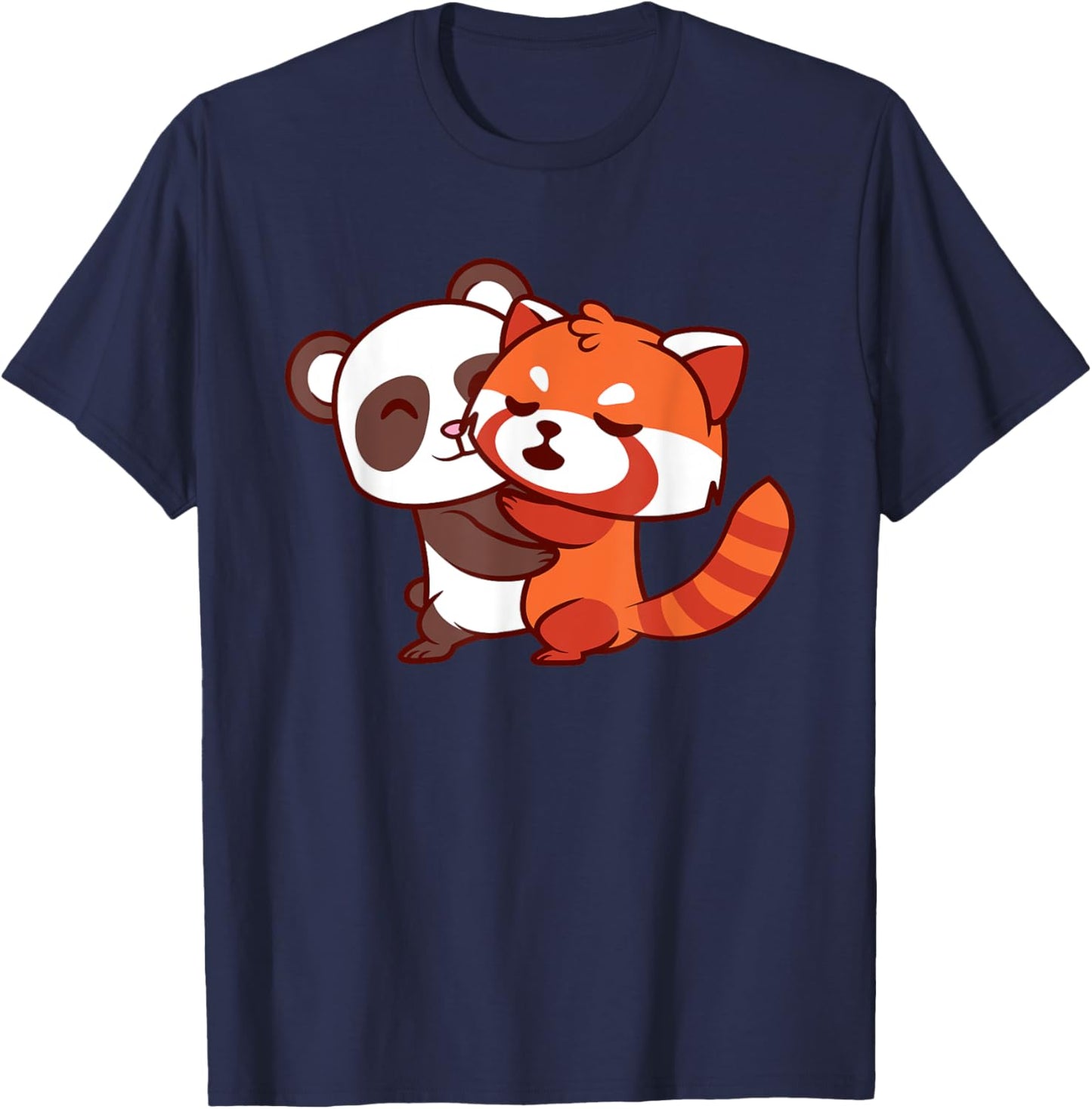 Funny Red Panda Kawaii Bear Japanese Cute Animal Lover Gifts T-Shirt - T-Shirt | Navy