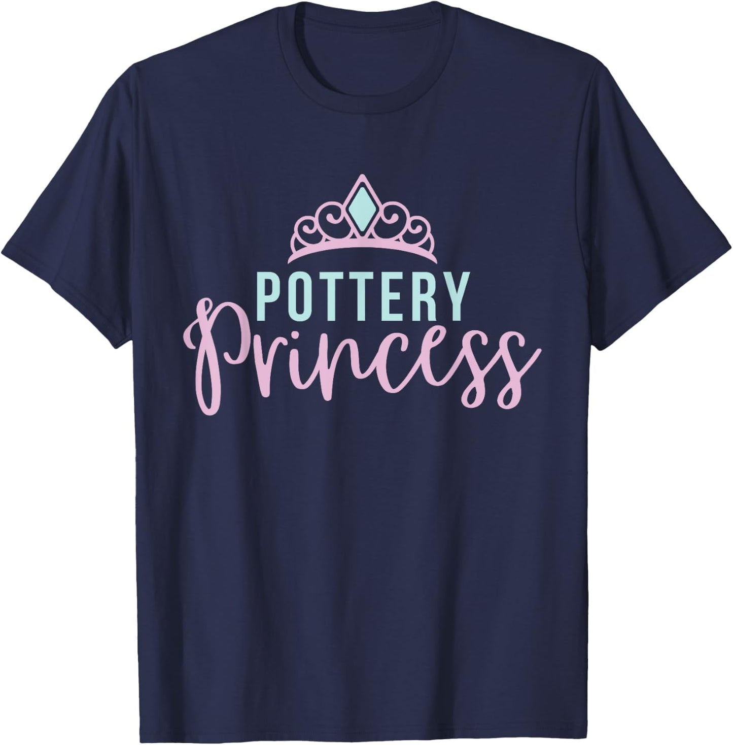 Pottery Princess Cute Tiara T-Shirt - T-Shirt | Navy
