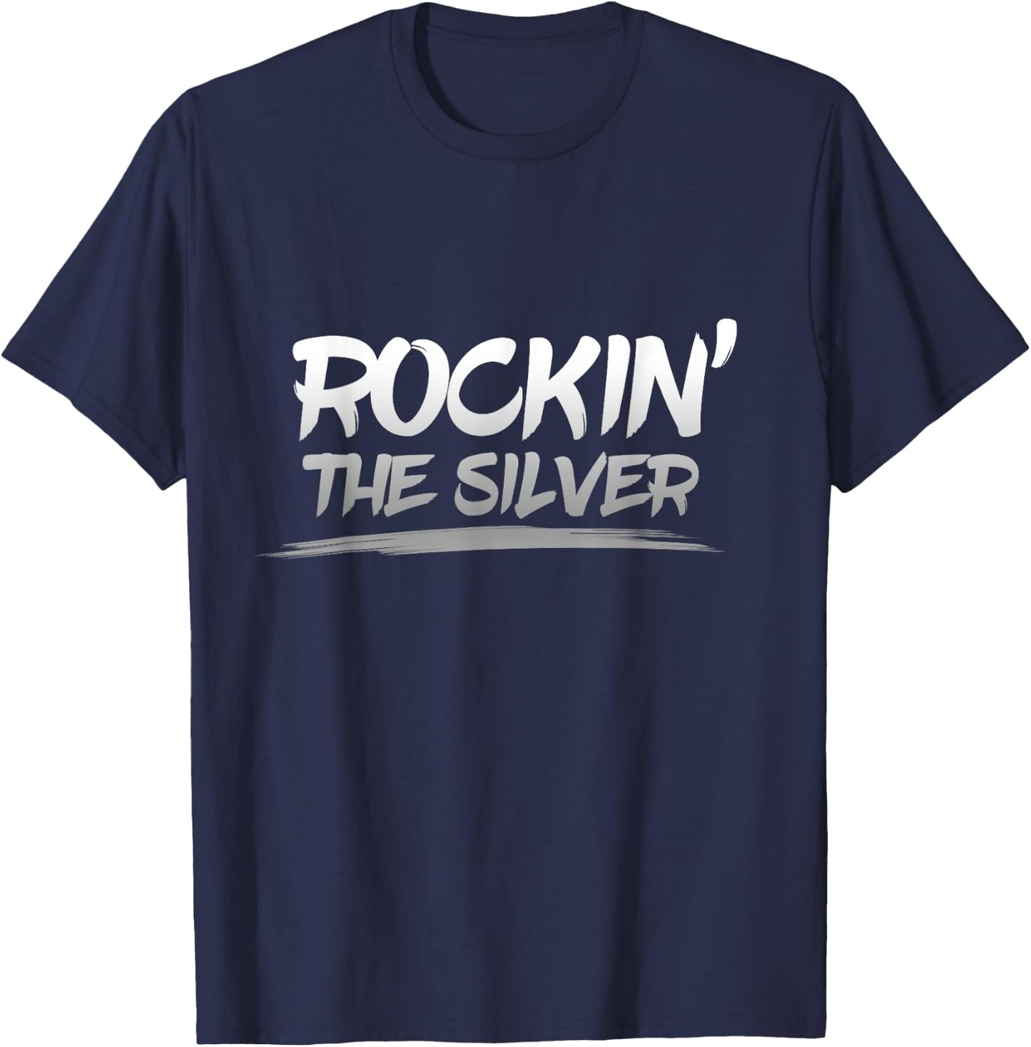 Silver Grey Hair Gifts for Baby Boomer, Grey Scalp, Fox T-Shirt - T-Shirt | Navy