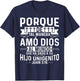 Camisetas Cristianas En Espanol Con Frases Biblia Juan 3:16 T-Shirt - T-Shirt | Navy