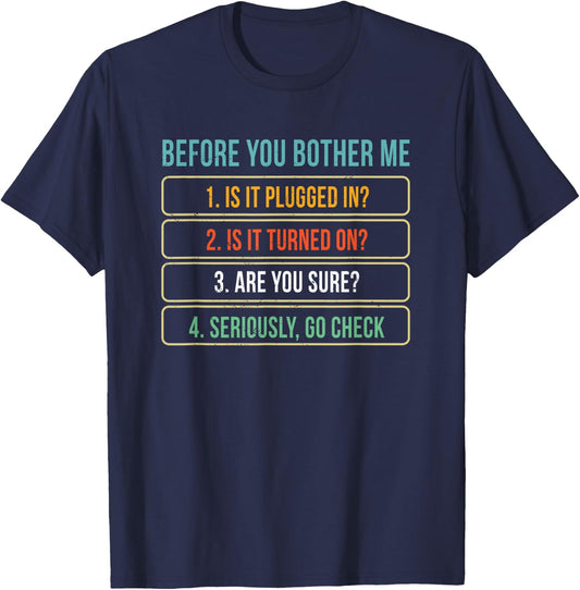 Funny Information Technology Tech | Technical Support Gift Small T-Shirt - T-Shirt | Navy