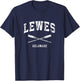 Lewes Delaware Vintage Nautical Crossed Oars T-Shirt - T-Shirt | Navy