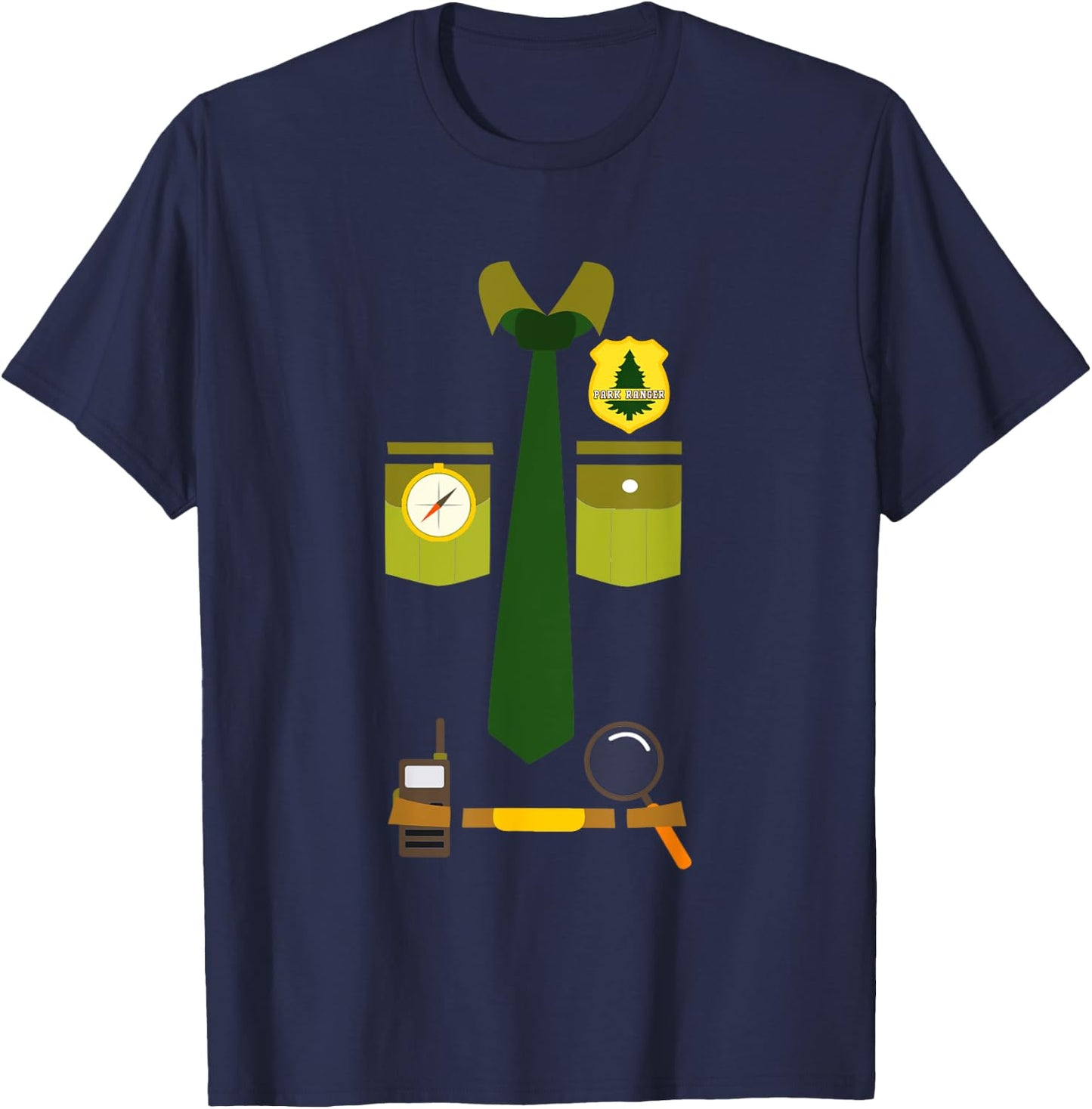 Halloween Park Ranger Costume for Kids T-Shirt - T-Shirt | Navy