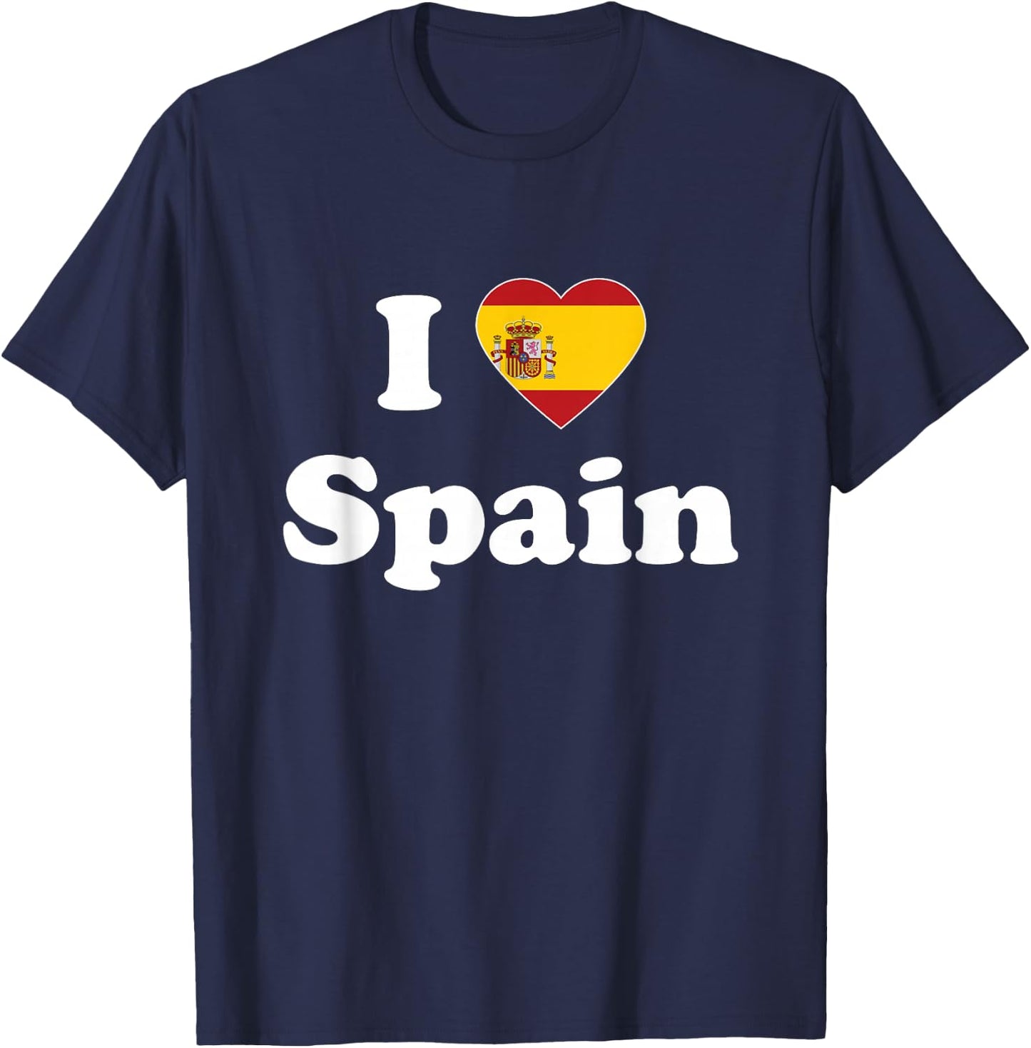 I Love Spain I Heart Spain Spanish T-Shirt - T-Shirt | Navy