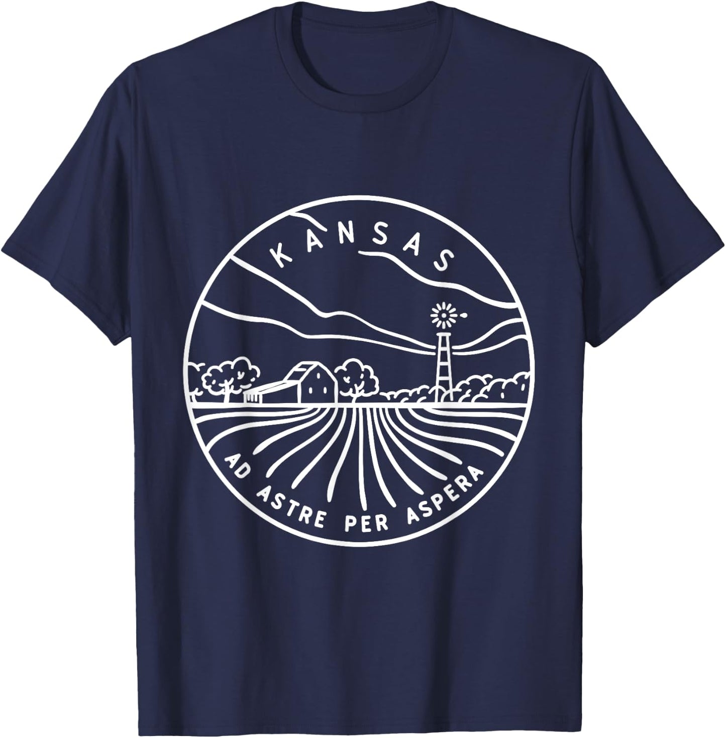 Kansas 1861 State of Kansas T-Shirt - T-Shirt | Navy