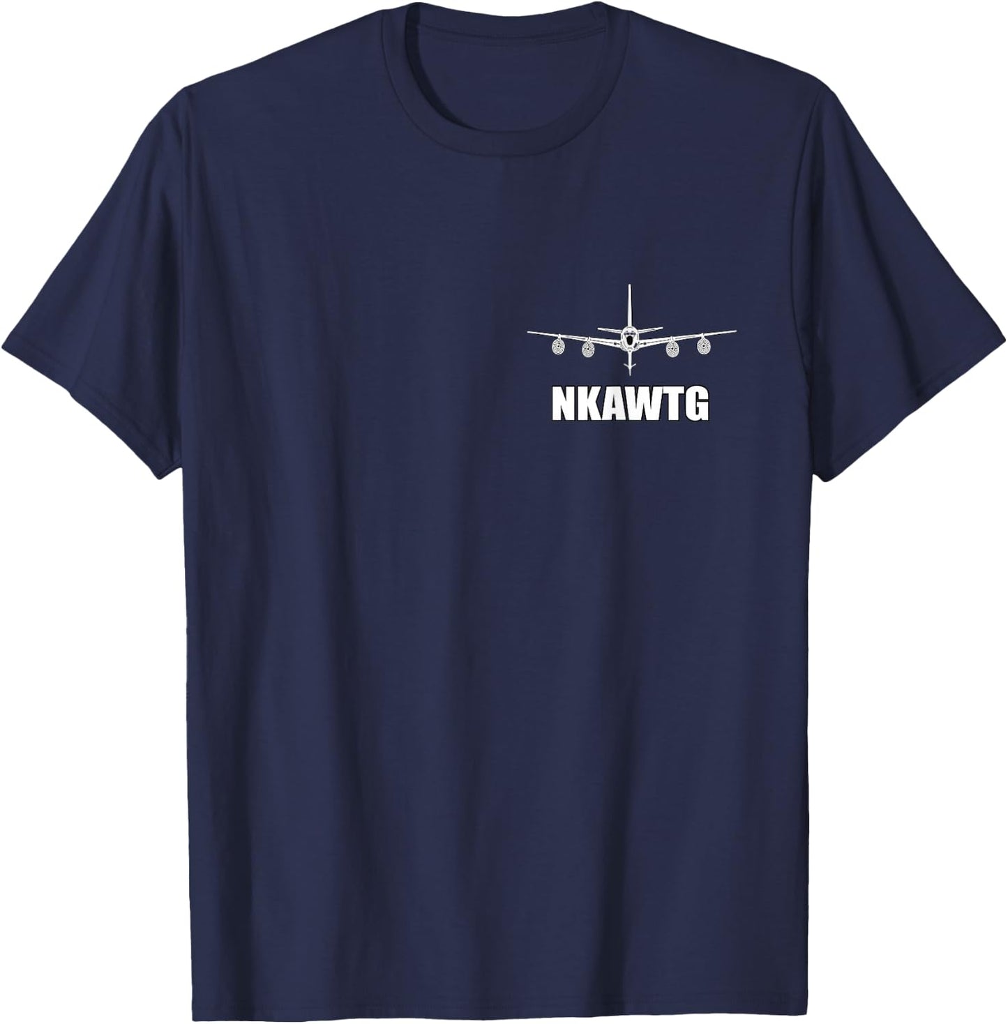 I'd Rather Be Passing Gas - KC135 Stratotanker NKAWTG Funny Aviation - Black - Adults - Short Sleeve - Pull On - Letter Print - Classic Fit - Cotton 65%, Polyester 35% T-Shirt - T-Shirt | Navy
