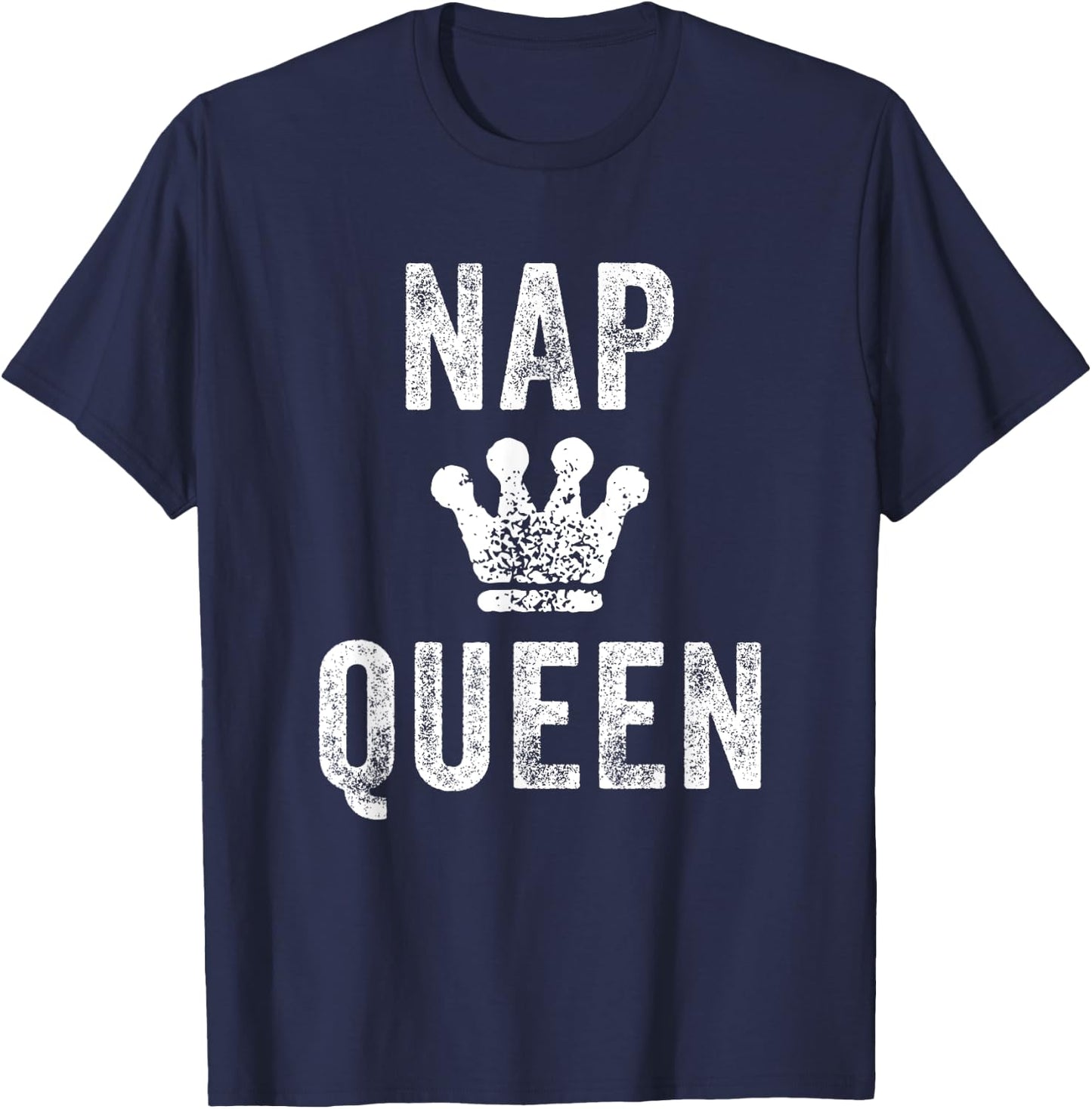 Nap Queen Crown Funny Sleeping Power Napping Girl Champion T-Shirt - T-Shirt | Navy