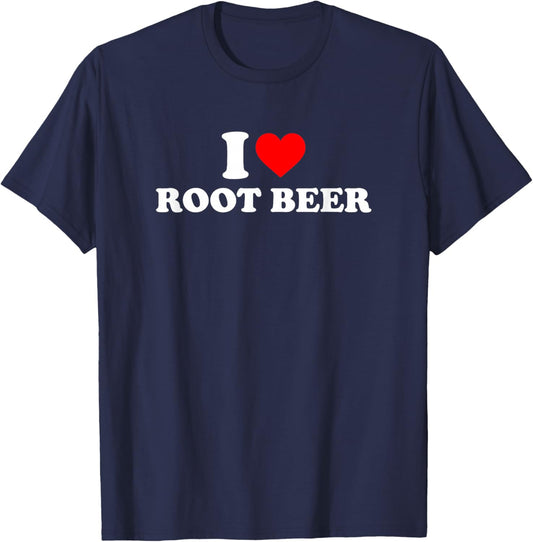 I Love Root Beer, Root Beer T-Shirt - T-Shirt | Navy