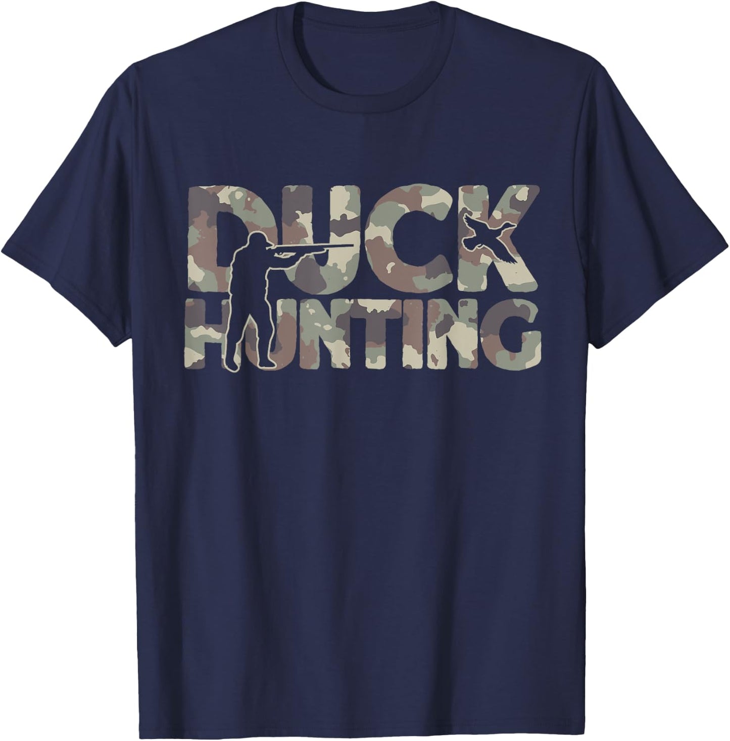 Duck Hunting Camouflage Duck Hunter T-Shirt - T-Shirt | Navy