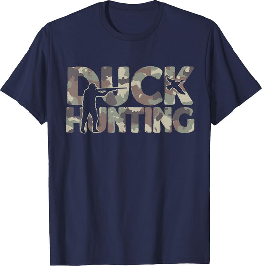 Duck Hunting Camouflage Duck Hunter T-Shirt - T-Shirt | Navy