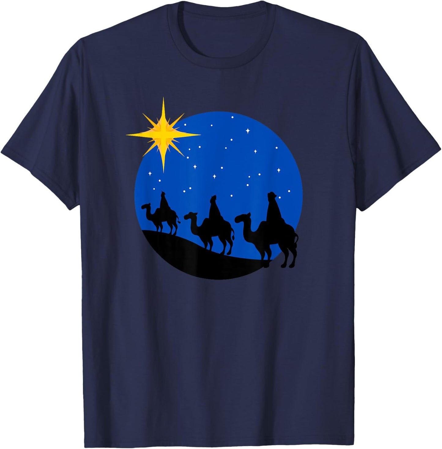 Christmas Nativity Jesus Birth The Three Wise Men T-Shirt - T-Shirt | Navy