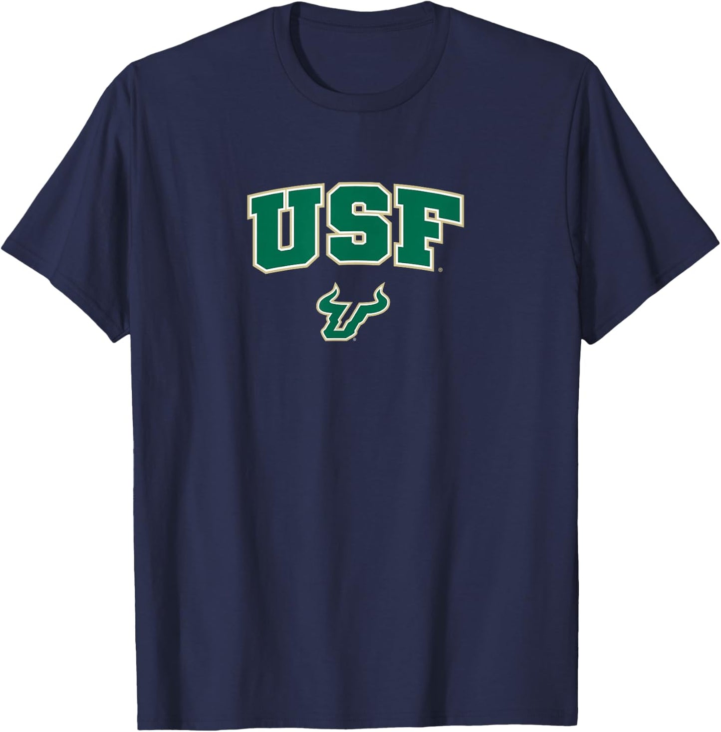 University of South Florida USF Bulls Arch Logo T-Shirt - T-Shirt | Navy