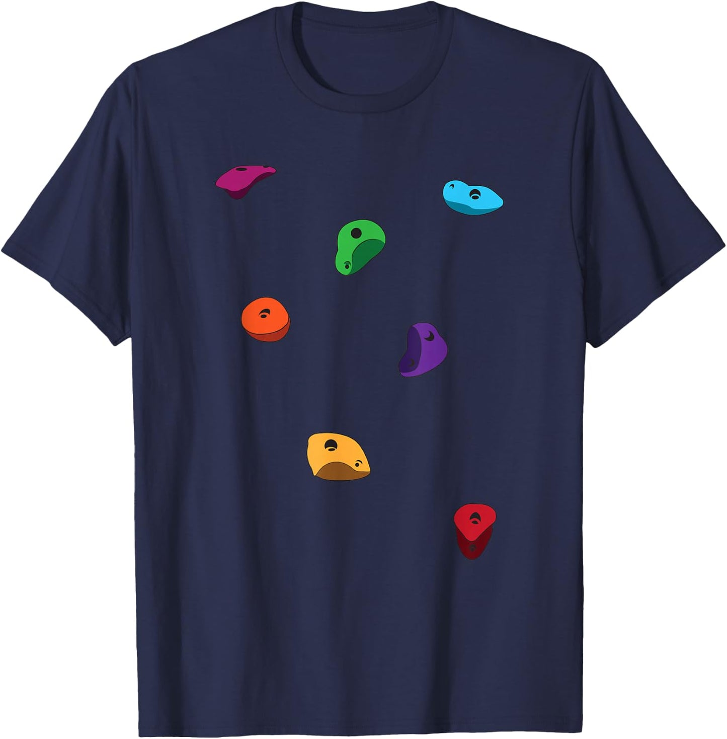 Rock Climbing Holds Climber Bouldering Women Kids Small T-Shirt - T-Shirt | Navy