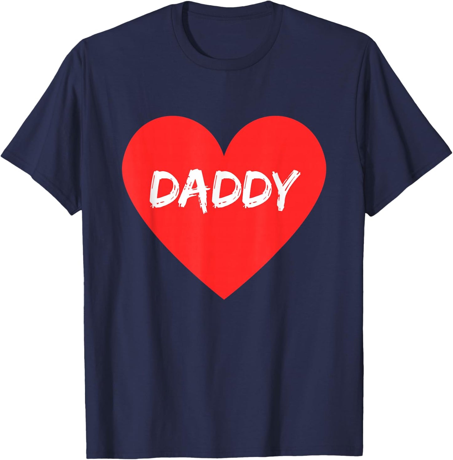 Love for Daddy Inside of A Heart T-Shirt - T-Shirt | Navy