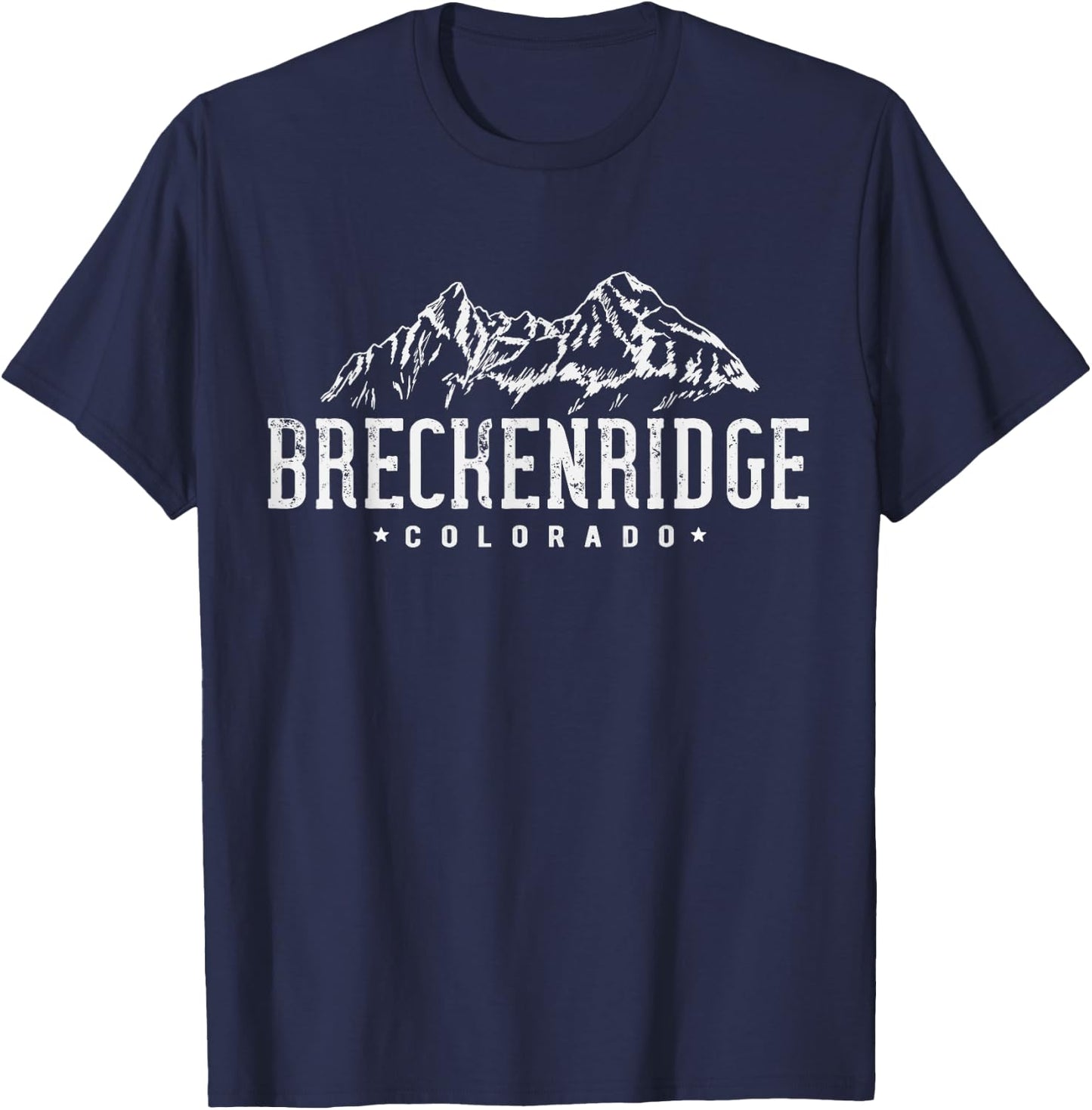 Breckenridge Colorado Mountains T-Shirt - T-Shirt | Navy