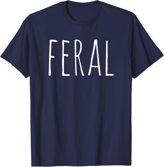 FERAL - Skinny Handwriting T-Shirt - T-Shirt | Navy