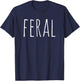 FERAL - Skinny Handwriting T-Shirt - T-Shirt | Navy