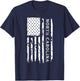 I Love North Carolina NC State City American Flag 4th July T-Shirt - T-Shirt | Navy