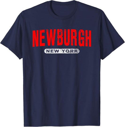 NEWBURGH NY NEW YORK Funny USA City Roots Vintage Gift T-Shirt - T-Shirt | Navy