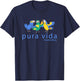 Pura Vida Parrots Costa Rica Birds T-Shirt - T-Shirt | Navy