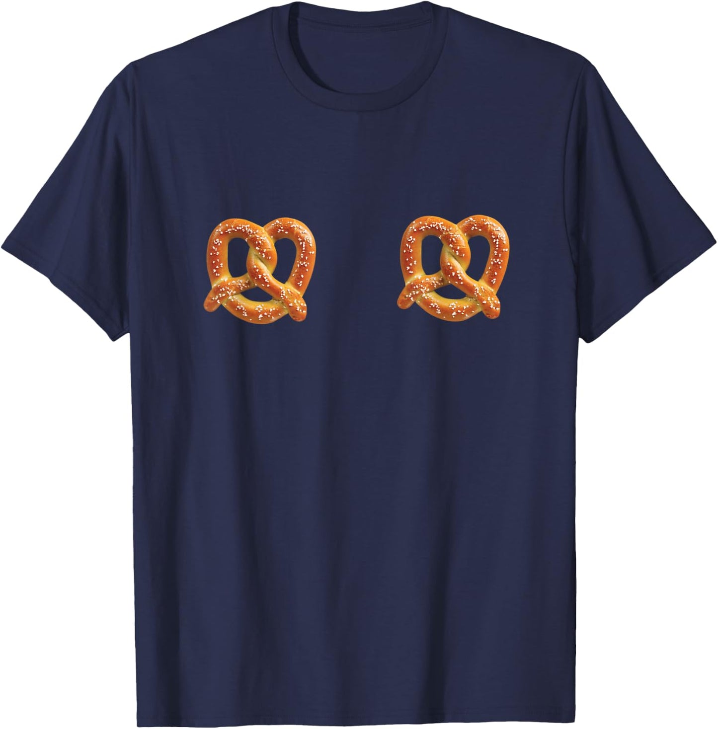 Pretzel Boobs Oktoberfest Sourdough Halloween Costume T-Shirt - T-Shirt | Navy