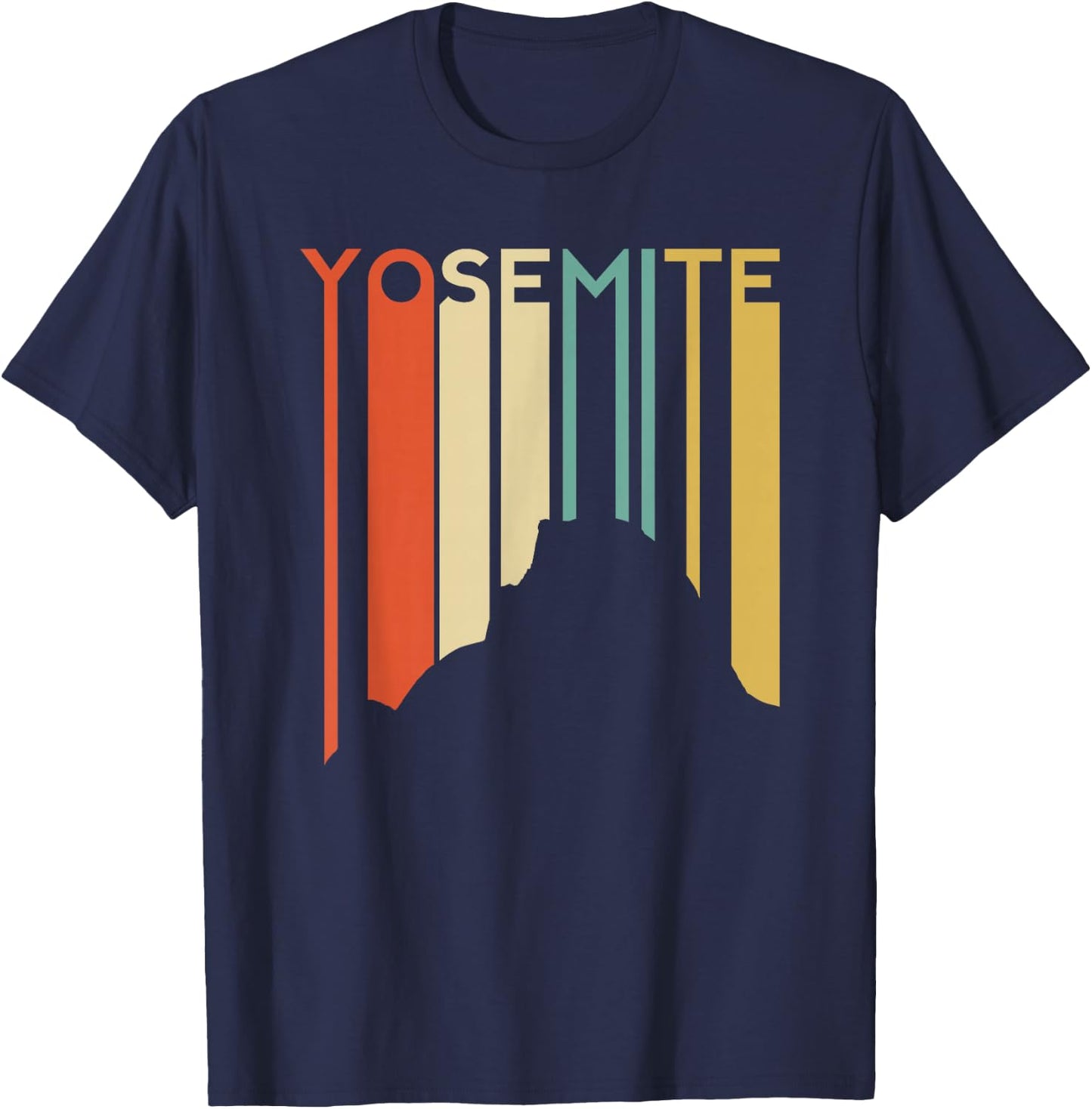 Yosemite National Park Vintage Retro Half Dome California Ca T-Shirt - T-Shirt | Navy