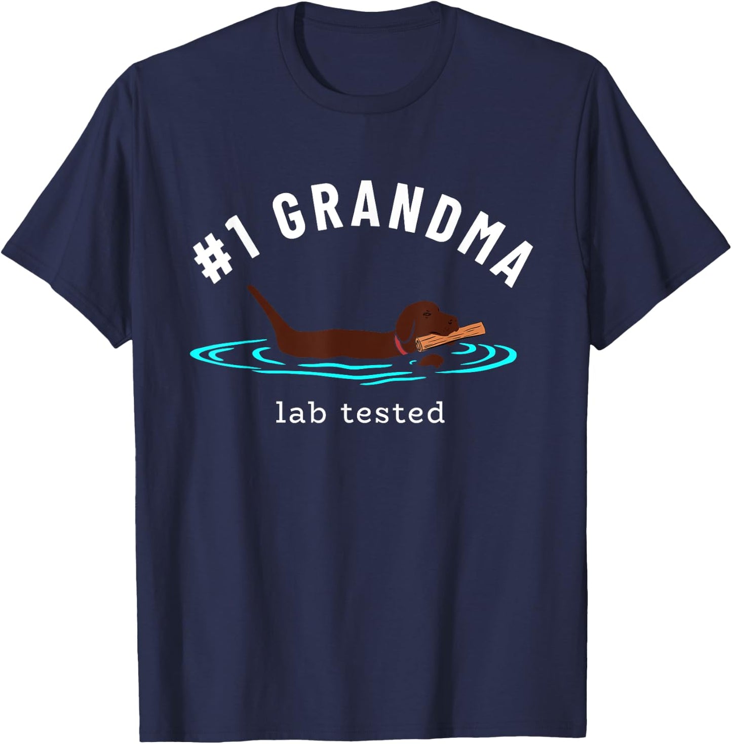 Lab Grandma Chocolate Labrador Retriever Dog Grandparent Women T-Shirt - T-Shirt | Navy