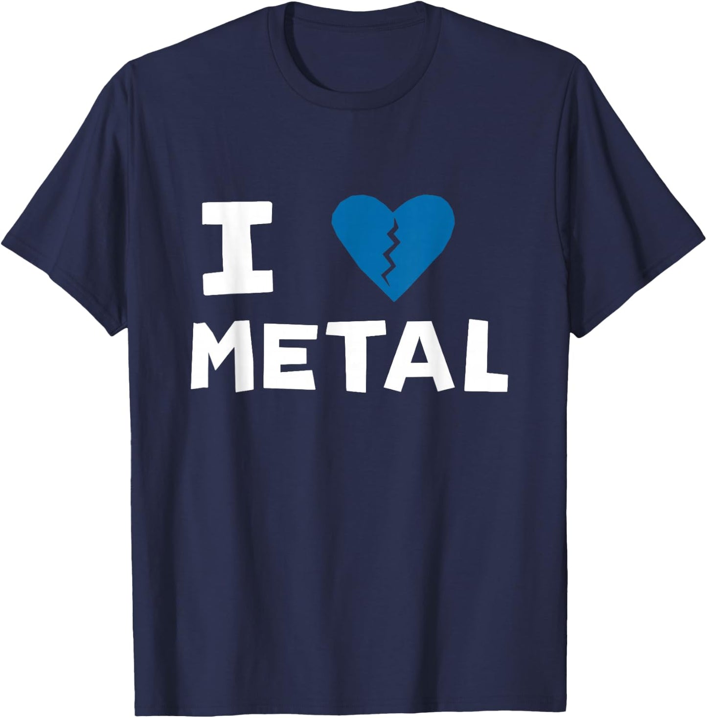 I Heart Metal Design T-Shirt - T-Shirt | Navy