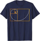Golden Ratio Shirt Fibonacci Spiral Arc Perfect Geometry T-Shirt - T-Shirt | Navy