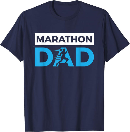 Marathon Dad Funny Father's Day Sports Gift T-Shirt - T-Shirt | Navy
