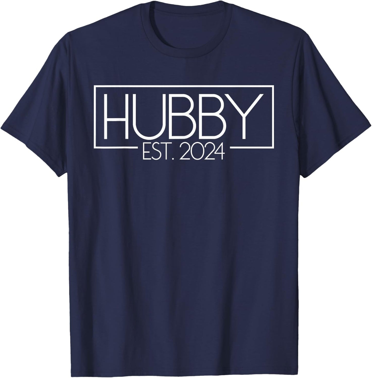 Hubby Est. 2024 Matching Couple Married 2024 Hubby T-Shirt - T-Shirt | Navy