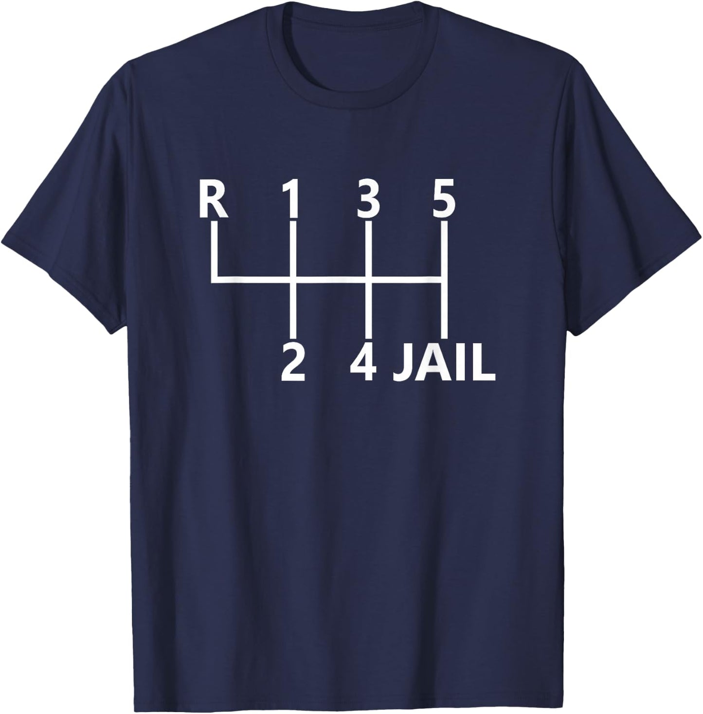 6 Speed Manual Transmission for Car Enthusiasts Humour T-Shirt - T-Shirt | Navy