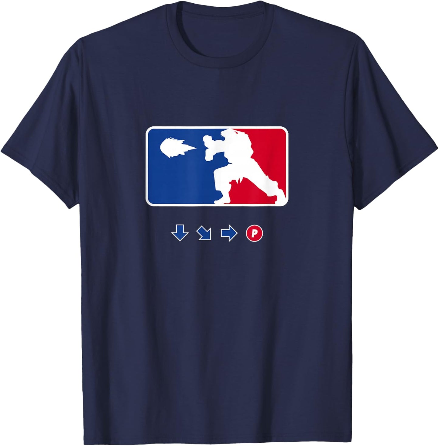 Hadouken Fighting Sports League - Funny Arcade Gamer T-Shirt - T-Shirt | Navy