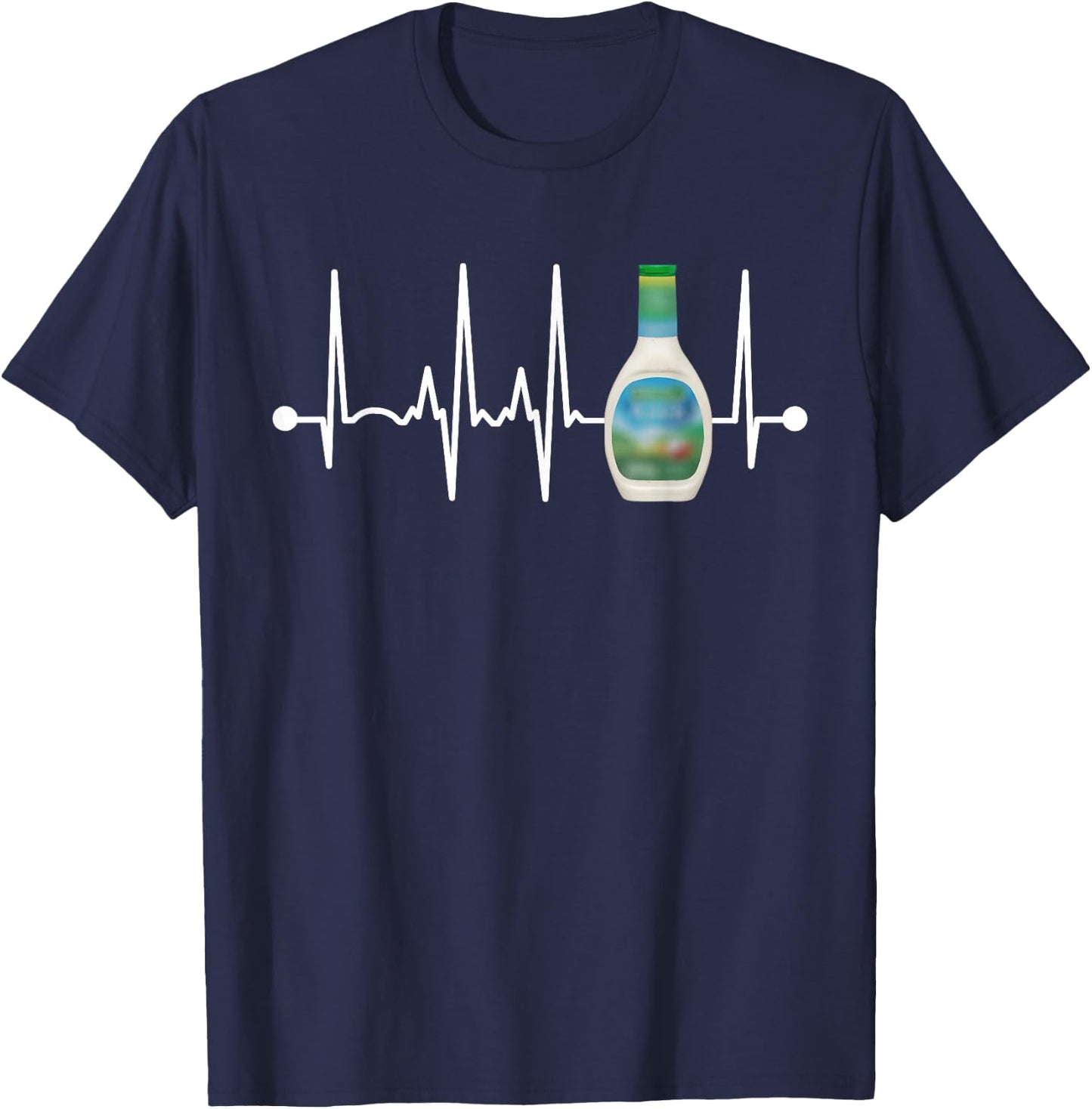 Ranch Dressing ECG Funny EKG Keto T-Shirt - T-Shirt | Navy