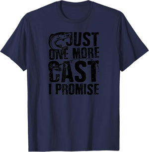 Just One More Cast I Promise - Funny Fishing T-Shirt - T-Shirt | Navy